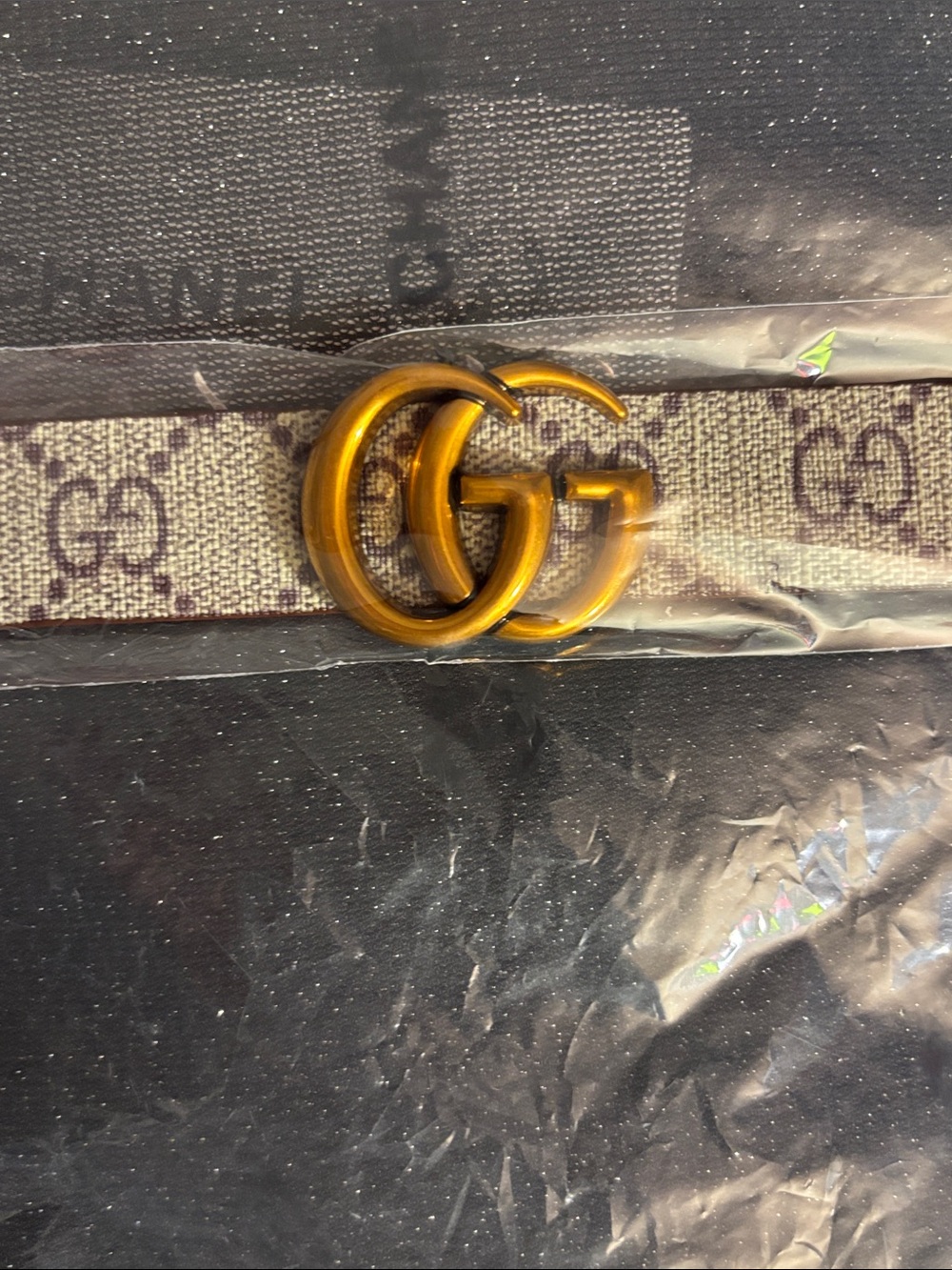 Fashion bracelet Beige Monogram Canvas Bracelet with Gold Double-G Emblem